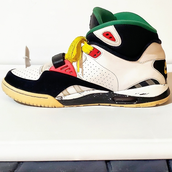NIKE AIR TRAINER SC II HIGH TOP RASTA SHOES/SNEAKERS. MENS Sz:10 TIE AND VELCRO - Picture 4 of 13